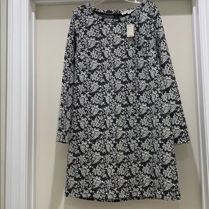 Floral white and gray dress